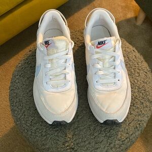 Nike Women's Waffle Debut in white and light blue. (Without box)